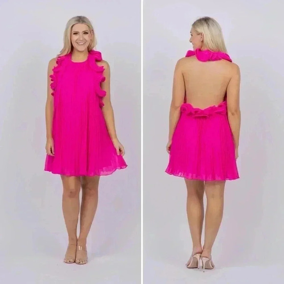 NWT - AMUR Lady’s Mimi Dress in Pink Hydrangeas Size 2 - Picture 14 of 14